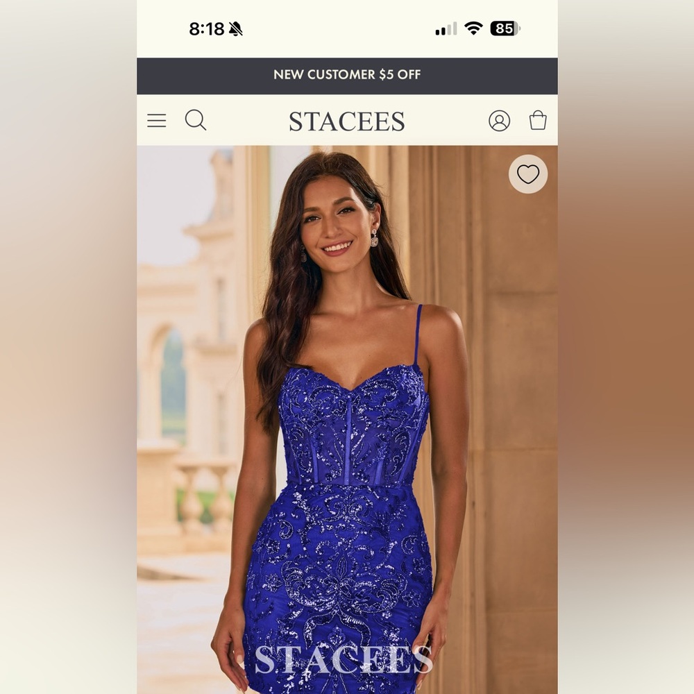 Elegant Blue Lace Dress Stacee’s